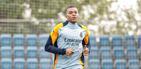 Mbappé, este lunes en Valdebebas
